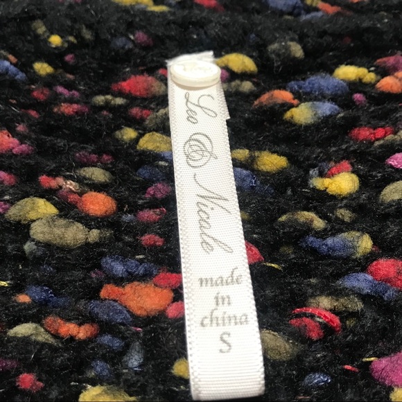 Chunky Top Button Up Sweater • Multicolored Knit - Picture 4 of 5